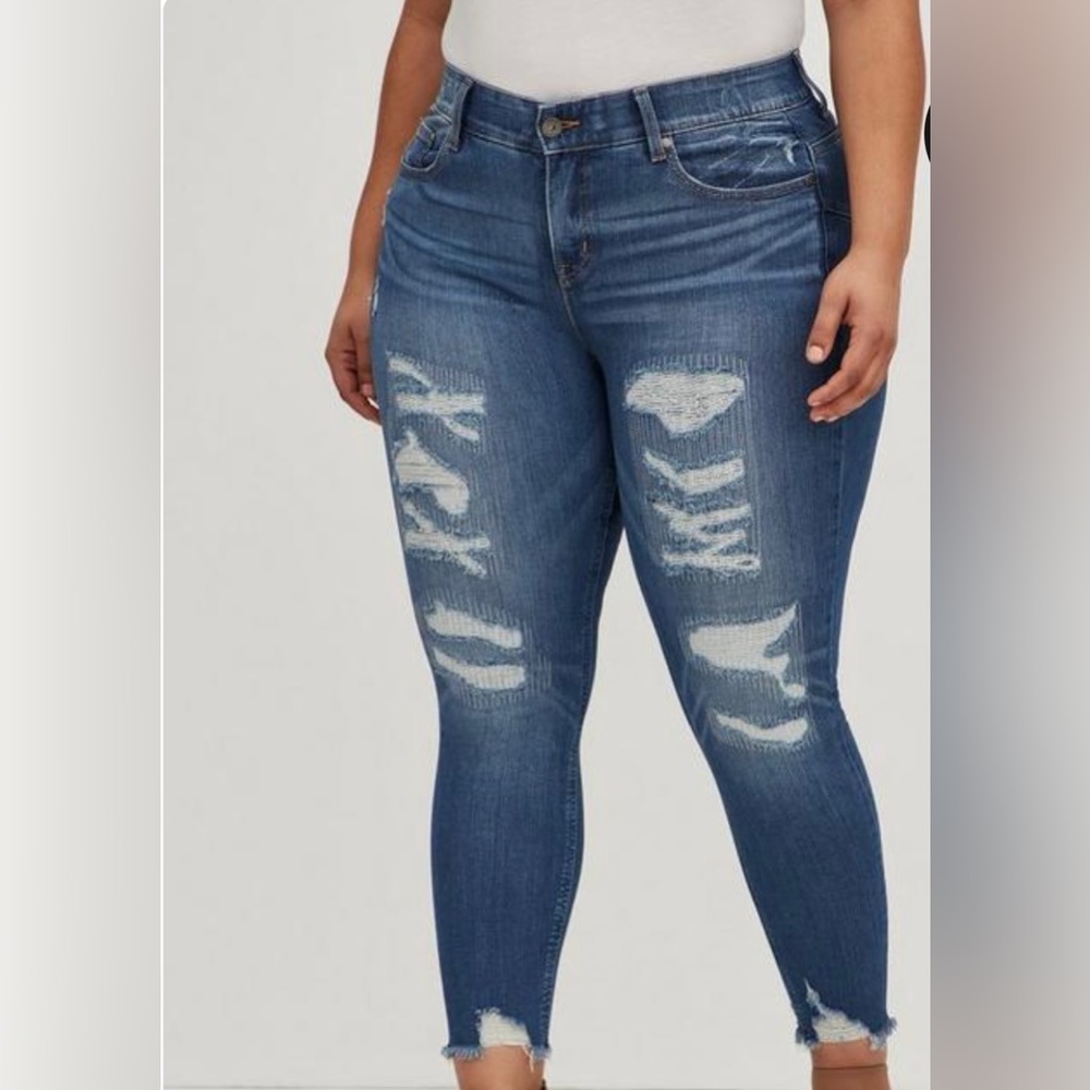 Torrid Tall Skinny Bombshell Torn Jeans